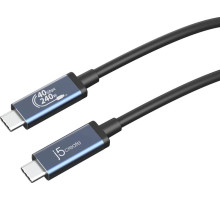 Кабель j5create JUC29L08, преміум якість, USB4, C-тато/C-тато, 0,8 м.