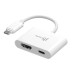 Багатопортовий мультиадаптер J5create JCA152-N, USB-C 2-в-1 білий