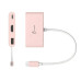 Багатопортовий мультиадаптер J5create JCA379ER-N, USB Type-C 3-в-1 рожевий