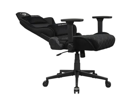 Крісло ігрове Armor One V2 Black F, текстильна тканина, сталевий каркас, чорний