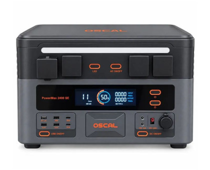 Зарядная станция OSCAL PowerMax 2400 SE, LiFePO4, 2400 Вт, 2016 Вт·ч
