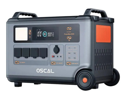 Зарядная станция OSCAL PowerMax 6000, 6000 Вт, 3600 Вт·ч (с возможностью расширения до 57 600 Вт·ч)