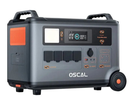 Зарядная станция OSCAL PowerMax 6000, 6000 Вт, 3600 Вт·ч (с возможностью расширения до 57 600 Вт·ч)