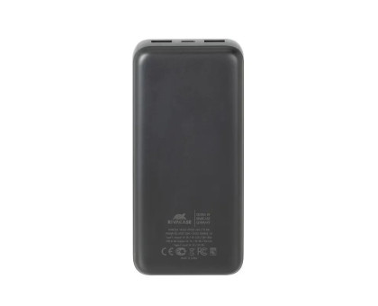 Портативное зарядное устройство (павербанк) RIVACASE RIVAPOWER VA2521 (Black), 20 000 мА, QC/PD 22,5 Вт, черный