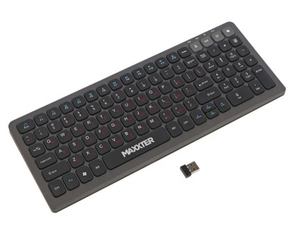 Клавіатура бездротова Maxxter KBW-C02B-UA, чорна
