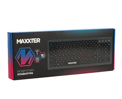 Клавіатура бездротова Maxxter KBW-C02B-UA, чорна
