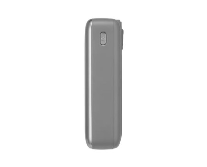 Портативний зарядний пристрій (павербанк) RIVACASE RIVAPOWER VA2612 (Grey), 20000 mA, QC/PD 30 Вт, 2 вбудованих кабелі, сірий
