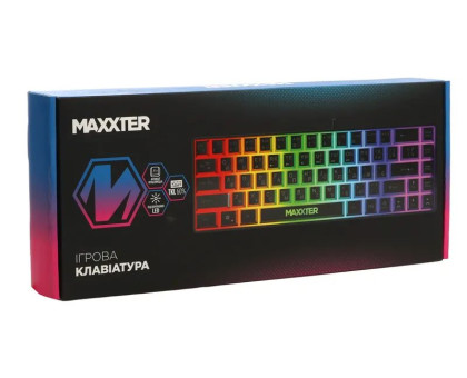 Ігрова міні-клавіатура Maxxter KBG-C03BUL-UA, чорна