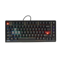 Механічна клавіатура, USB, Bloody LK70 (Ash Black), підсвічування клавіш, колір чорний