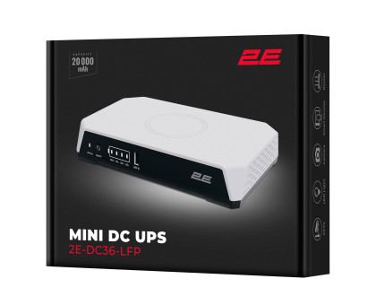 Источник бесперебойного питания 2E 2E-DC36-LFP Mini DC для роутера, 36 Вт, 20 000 мА·ч, LiFePO4
