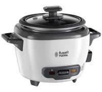 Рисоварка Russell Hobbs 27020-56, 200Вт, чаша-0.7л, механічне керув., знімна кришка, нерж. сталь, чорно-білий