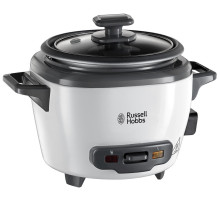 Рисоварка Russell Hobbs 27020-56, 200Вт, чаша-0.7л, механічне керув., знімна кришка, нерж. сталь, чорно-білий