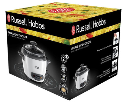 Рисоварка Russell Hobbs 27020-56, 200Вт, чаша-0.7л, механічне керув., знімна кришка, нерж. сталь, чорно-білий