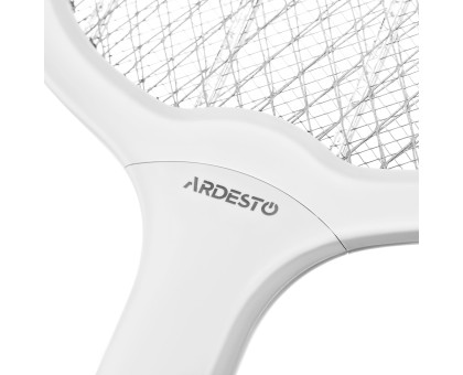 Електричний знищувач комах ARDESTO, сітка 3000 В, акум. 1200 мА•год, USB micro-B > USB-A, білий