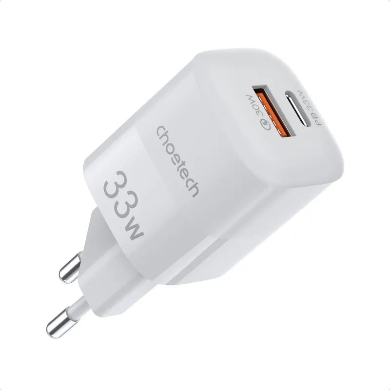 Мережевий зарядний пристрій Choetech PD5006-EU-WH, USB-A/USB-С